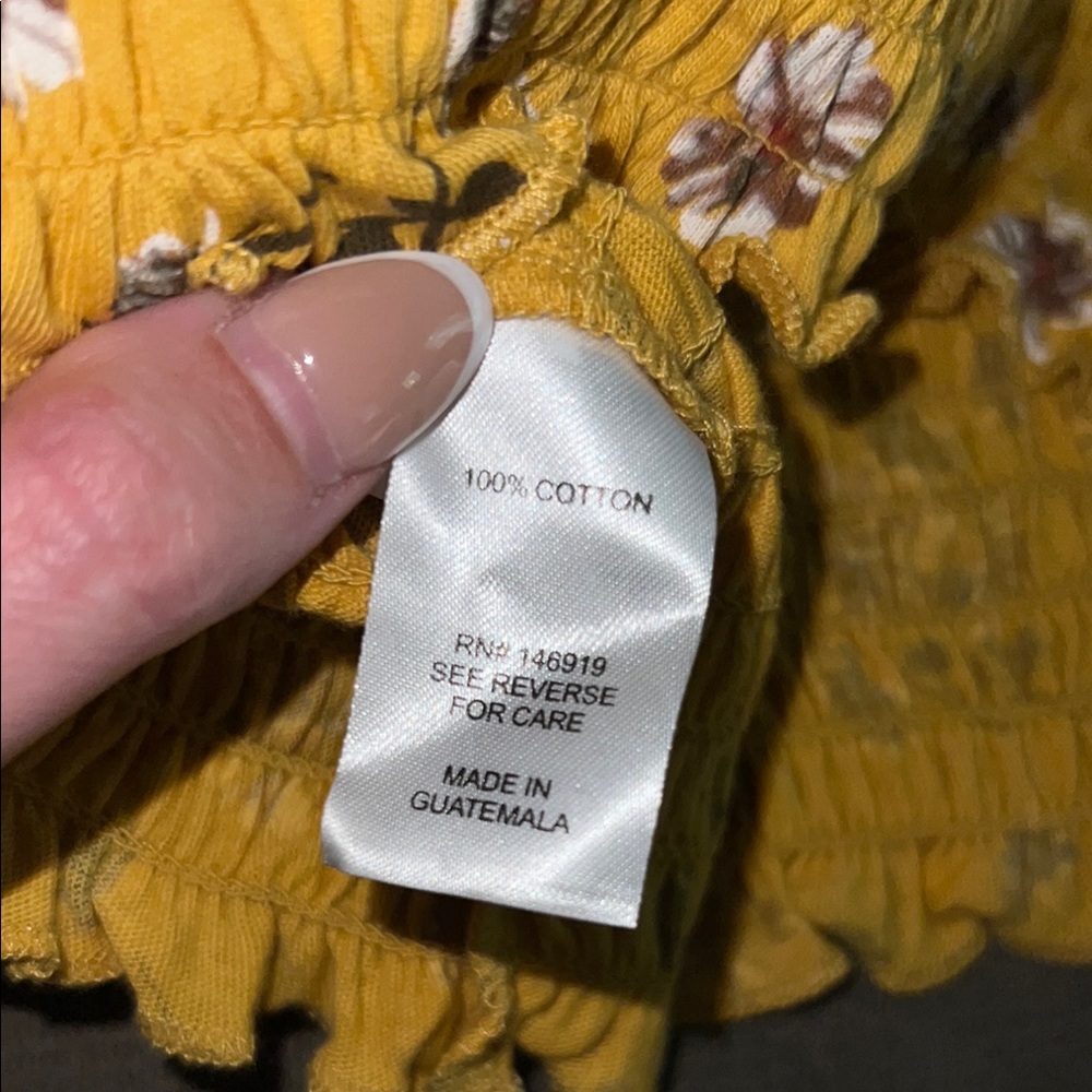 Freshman Yellow Ruffled Top - Picture 5 of 5